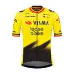 RAPIDGEAR Cyklistický dres s krátkym rukávom - REPLICA VISMA 2026 BELGIAN CHAMPION - žltá/čierna RAPIDGEAR Cyklistický dres s krátkym rukávom - REPLICA VISMA 2026 BELGIAN CHAMPION - žltá/čierna