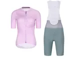 RIVANELLE Cyklistický krátky dres a krátke nohavice - CRYSTELLE - zelená/ružová RIVANELLE Cyklistický krátky dres a krátke nohavice - CRYSTELLE - zelená/ružová