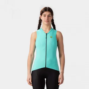 ALÉ Cyklistický dres bez rukávov - COLOR BLOCK LADY - svetlo modrá ALÉ Cyklistický dres bez rukávov - COLOR BLOCK LADY - svetlo modrá