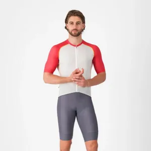 CASTELLI Cyklistické nohavice krátke s trakmi - UNLIMITED 2 - šedá CASTELLI Cyklistické nohavice krátke s trakmi - UNLIMITED 2 - šedá