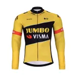 BONAVELO Cyklistický dres s dlhým rukávom zimný - JUMBO-VISMA 2025 WNT - žltá/čierna BONAVELO Cyklistický dres s dlhým rukávom zimný - JUMBO-VISMA 2025 WNT - žltá/čierna