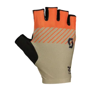 SCOTT Cyklistické rukavice krátkoprsté - RC TEAM SF - červená/béžová/čierna SCOTT Cyklistické rukavice krátkoprsté - RC TEAM SF - červená/béžová/čierna