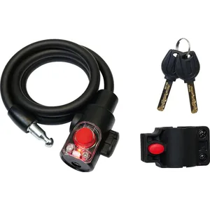 Šport a outdoor | Cyklistika | Cyklodoplnky | Zámky - Richter Czech RL.585.10x1000.CRN oceľový lankový zámok so zadným svetlom, 10 × 1000 mm Šport a outdoor | Cyklistika | Cyklodoplnky | Zámky - Richter Czech RL.585.10x1000.CRN oceľový lankový zámok so zadným svetlom, 10 × 1000 mm