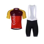 BONAVELO Cyklistický krátky dres a krátke nohavice - COFIDIS 2025 - čierna/oranžová/červená BONAVELO Cyklistický krátky dres a krátke nohavice - COFIDIS 2025 - čierna/oranžová/červená