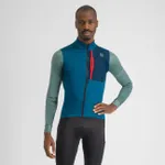 SPORTFUL Cyklistický dres s dlhým rukávom zimný - SUPERGIARA THERMAL - modrá/zelená SPORTFUL Cyklistický dres s dlhým rukávom zimný - SUPERGIARA THERMAL - modrá/zelená