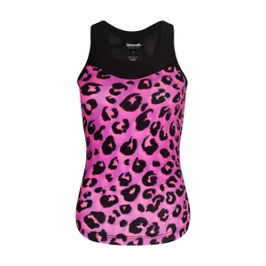 RIVANELLE Cyklistický dres bez rukávov - WILDCAT BELLA - ružová/čierna RIVANELLE Cyklistický dres bez rukávov - WILDCAT BELLA - ružová/čierna