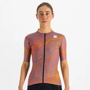 SPORTFUL Cyklistický dres s krátkym rukávom - CLIFF SUPERGIARA - fialová/oranžová SPORTFUL Cyklistický dres s krátkym rukávom - CLIFF SUPERGIARA - fialová/oranžová