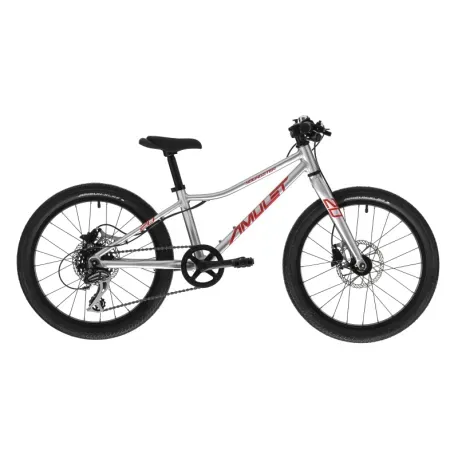 Detský horský bicykel AMULET 20 Youngster SH, alu brushed transparent red Detský horský bicykel AMULET 20 Youngster SH, alu brushed transparent red