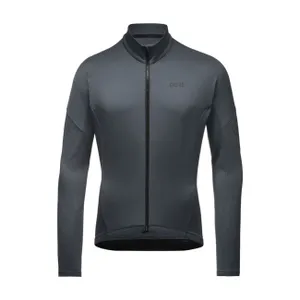 GORE Cyklistický dres s dlhým rukávom zimný - C3 THERMO - antracitová GORE Cyklistický dres s dlhým rukávom zimný - C3 THERMO - antracitová
