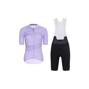 RIVANELLE Cyklistický krátky dres a krátke nohavice - GLAMOR - čierna/fialová RIVANELLE Cyklistický krátky dres a krátke nohavice - GLAMOR - čierna/fialová