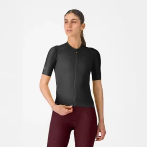CASTELLI Cyklistický dres s krátkym rukávom - ESPRESSO 2 W - čierna CASTELLI Cyklistický dres s krátkym rukávom - ESPRESSO 2 W - čierna