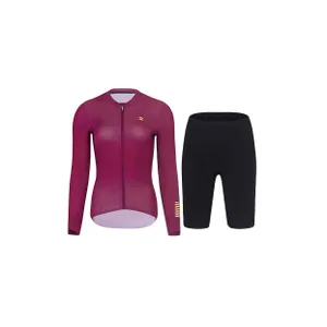 HOLOKOLO Cyklistický dlhý dres a nohavice - VICTORIOUS ELITE - čierna/bordová HOLOKOLO Cyklistický dlhý dres a nohavice - VICTORIOUS ELITE - čierna/bordová