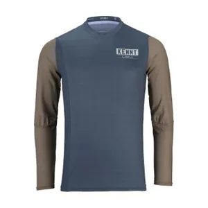 KENNY Cyklistický dres s dlhým rukávom letný - CHARGER 24 - hnedá/šedá KENNY Cyklistický dres s dlhým rukávom letný - CHARGER 24 - hnedá/šedá