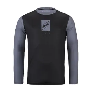 KENNY Cyklistický dres s dlhým rukávom letný - ELITE 25 - čierna/šedá KENNY Cyklistický dres s dlhým rukávom letný - ELITE 25 - čierna/šedá