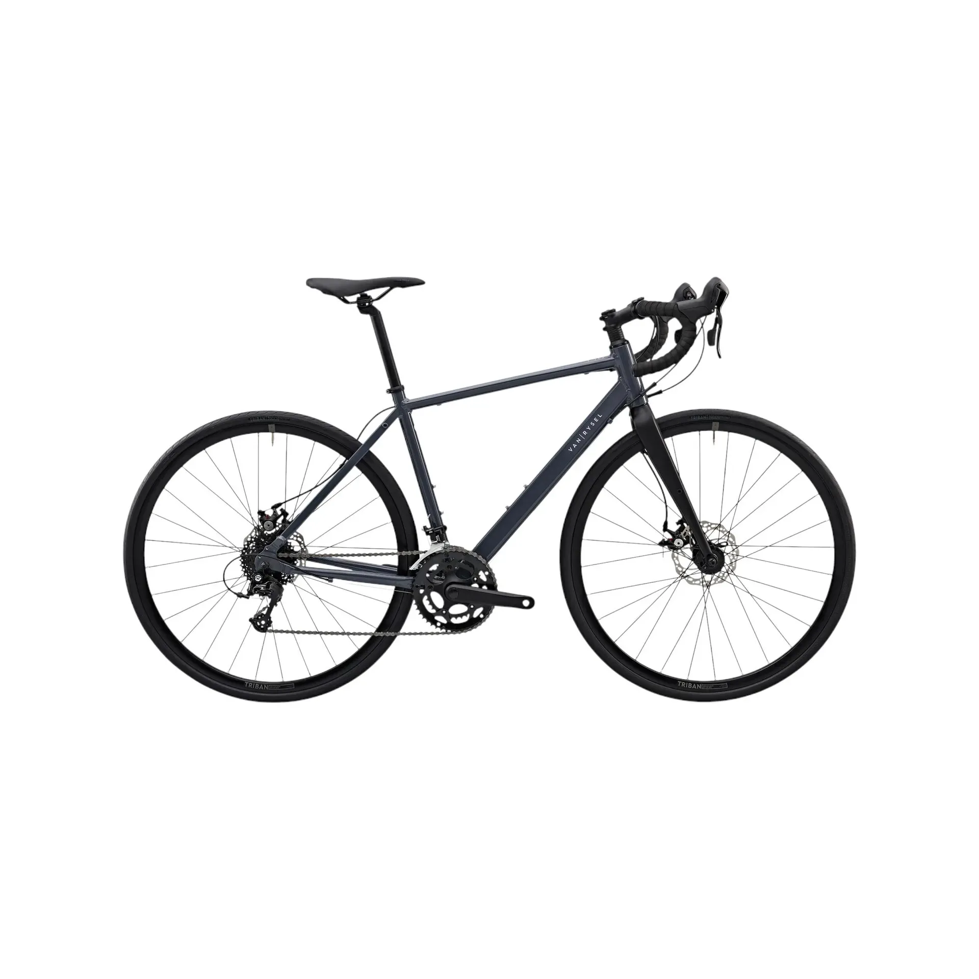 Cestný bicykel - Dámsky cestný bicykel RC120 sivý Cestný bicykel - Dámsky cestný bicykel RC120 sivý
