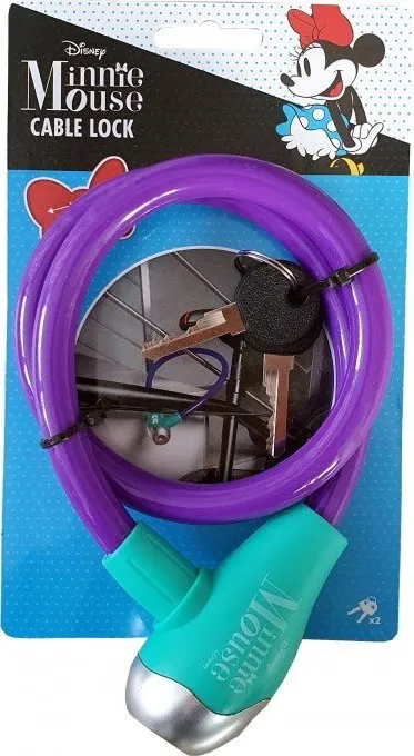 Šport a outdoor | Cyklistika | Cyklodoplnky | Zámky - Disney Zámok na bicykel Minnie, lankový Šport a outdoor | Cyklistika | Cyklodoplnky | Zámky - Disney Zámok na bicykel Minnie, lankový