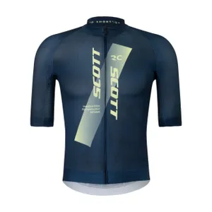 SCOTT Cyklistický dres s krátkym rukávom - RC PRO - modrá/žltá SCOTT Cyklistický dres s krátkym rukávom - RC PRO - modrá/žltá