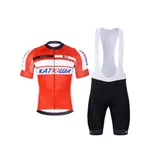 BONAVELO Cyklistický krátky dres a krátke nohavice - KATUSHA - čierna/červená BONAVELO Cyklistický krátky dres a krátke nohavice - KATUSHA - čierna/červená