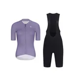 RIVANELLE Cyklistický krátky dres a krátke nohavice - ELEVATE - čierna/fialová RIVANELLE Cyklistický krátky dres a krátke nohavice - ELEVATE - čierna/fialová