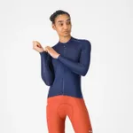 CASTELLI Cyklistický dres s dlhým rukávom letný - ESPRESSO 2 W - modrá CASTELLI Cyklistický dres s dlhým rukávom letný - ESPRESSO 2 W - modrá