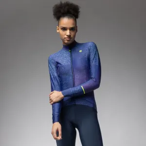 ALÉ Cyklistický dres s dlhým rukávom zimný - PR-E STELLAR LADY - modrá ALÉ Cyklistický dres s dlhým rukávom zimný - PR-E STELLAR LADY - modrá