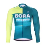 BONAVELO Cyklistický dres s dlhým rukávom zimný - BORA 2024 WINTER - zelená BONAVELO Cyklistický dres s dlhým rukávom zimný - BORA 2024 WINTER - zelená