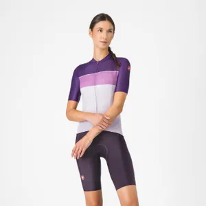 CASTELLI Cyklistické nohavice krátke s trakmi - PRIMA 2 DT - fialová CASTELLI Cyklistické nohavice krátke s trakmi - PRIMA 2 DT - fialová