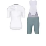 RIVANELLE Cyklistický krátky dres a krátke nohavice - CRYSTELLE - zelená/biela RIVANELLE Cyklistický krátky dres a krátke nohavice - CRYSTELLE - zelená/biela