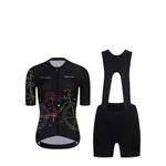 RIVANELLE Cyklistický krátky dres a krátke nohavice - MAAPPI DARK - ružová/čierna RIVANELLE Cyklistický krátky dres a krátke nohavice - MAAPPI DARK - ružová/čierna