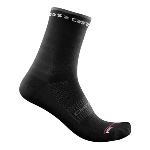 CASTELLI Cyklistické ponožky klasické - ROSSO CORSA 11 LADY - čierna CASTELLI Cyklistické ponožky klasické - ROSSO CORSA 11 LADY - čierna