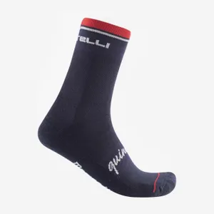 CASTELLI Cyklistické ponožky klasické - QUINDICI SOFT MERINO - modrá CASTELLI Cyklistické ponožky klasické - QUINDICI SOFT MERINO - modrá