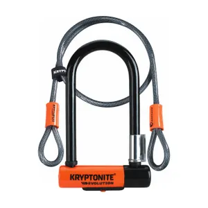 KRYPTONITE zámok na bicykel - U EVOLUTION MINI-7 - oranžová/čierna KRYPTONITE zámok na bicykel - U EVOLUTION MINI-7 - oranžová/čierna