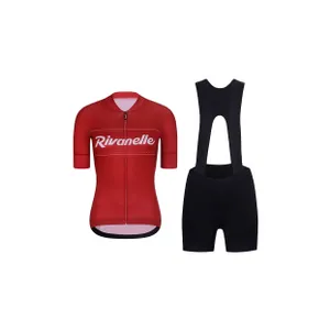 RIVANELLE BY HOLOKOLO Cyklistický krátky dres a krátke nohavice - GEAR UP - čierna/biela RIVANELLE BY HOLOKOLO Cyklistický krátky dres a krátke nohavice - GEAR UP - čierna/biela