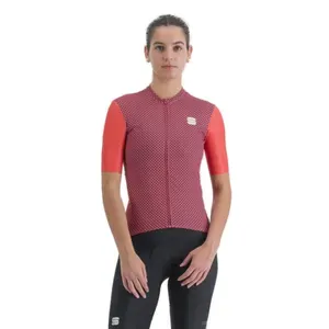 Dámsky cyklistický dres s krátkym rukávom SPORTFUL Checkmate w jersey, pompelmo mulled grape Dámsky cyklistický dres s krátkym rukávom SPORTFUL Checkmate w jersey, pompelmo mulled grape