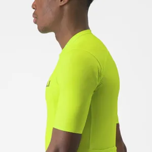 CASTELLI Cyklistický dres s krátkym rukávom - PROLOGO LITE - žltá CASTELLI Cyklistický dres s krátkym rukávom - PROLOGO LITE - žltá