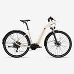 Trekingový bicykel - Trekingový elektrobicykel E-ACTV 500 E stredový motor nízky rám béžový Trekingový bicykel - Trekingový elektrobicykel E-ACTV 500 E stredový motor nízky rám béžový