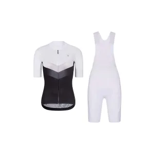 RIVANELLE Cyklistický krátky dres a krátke nohavice - ARROW II - biela/čierna RIVANELLE Cyklistický krátky dres a krátke nohavice - ARROW II - biela/čierna