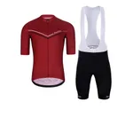 HOLOKOLO Cyklistický krátky dres a krátke nohavice - LEVEL UP - červená/čierna HOLOKOLO Cyklistický krátky dres a krátke nohavice - LEVEL UP - červená/čierna