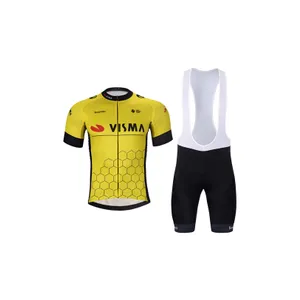 BONAVELO Cyklistický krátky dres a krátke nohavice - JUMBO-VISMA 2025 - žltá/čierna BONAVELO Cyklistický krátky dres a krátke nohavice - JUMBO-VISMA 2025 - žltá/čierna