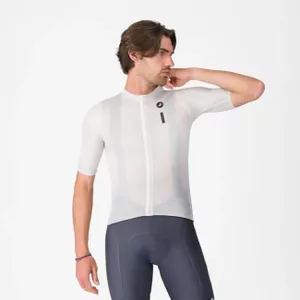 CASTELLI Cyklistický dres s krátkym rukávom - DRITTONE LOGO - biela CASTELLI Cyklistický dres s krátkym rukávom - DRITTONE LOGO - biela