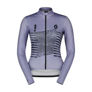 SCOTT Cyklistický dres s dlhým rukávom zimný - TEAM WARM GRAPHICS - svetlo modrá SCOTT Cyklistický dres s dlhým rukávom zimný - TEAM WARM GRAPHICS - svetlo modrá