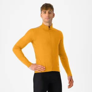 CASTELLI Cyklistická zateplená bunda - ESPRESSO AIR - oranžová CASTELLI Cyklistická zateplená bunda - ESPRESSO AIR - oranžová