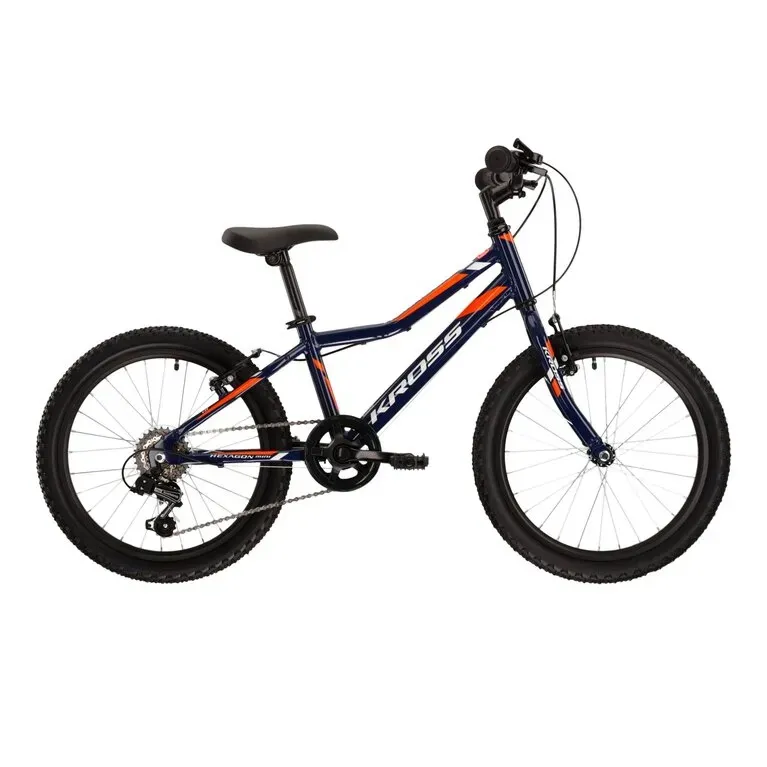 Detský bicykel Kross Hexagon Mini 1.0 SR 20" - model 2021 Navy / White / Orange - 11" (120-140 cm) Detský bicykel Kross Hexagon Mini 1.0 SR 20" - model 2021 Navy / White / Orange - 11" (120-140 cm)