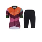 RIVANELLE Cyklistický krátky dres a krátke nohavice - SERENITY - fialová/čierna/červená RIVANELLE Cyklistický krátky dres a krátke nohavice - SERENITY - fialová/čierna/červená