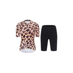 RIVANELLE Cyklistický krátky dres a krátke nohavice - WILDCAT II - hnedá/čierna RIVANELLE Cyklistický krátky dres a krátke nohavice - WILDCAT II - hnedá/čierna