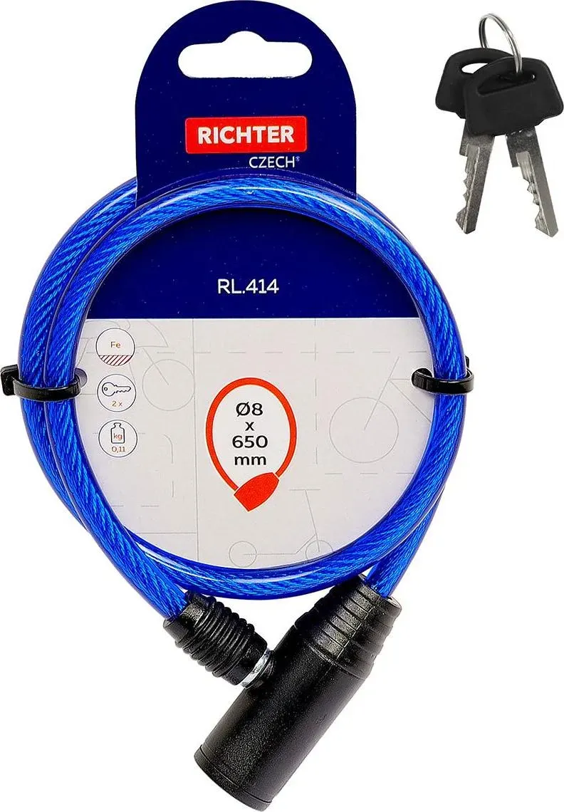 Šport a outdoor | Cyklistika | Cyklodoplnky | Zámky - Richter Czech RL.414.8x650.MOD Šport a outdoor | Cyklistika | Cyklodoplnky | Zámky - Richter Czech RL.414.8x650.MOD