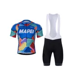 BONAVELO Cyklistický krátky dres a krátke nohavice - MAPEI - modrá/čierna BONAVELO Cyklistický krátky dres a krátke nohavice - MAPEI - modrá/čierna