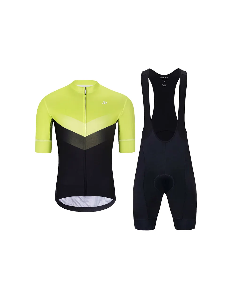HOLOKOLO Cyklistický krátky dres a krátke nohavice - ARROW II - zelená/čierna HOLOKOLO Cyklistický krátky dres a krátke nohavice - ARROW II - zelená/čierna