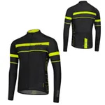 Pánsky cyklistický dres s dlhým rukávom Etape Comfort 2.0 čierna/žltá fluo - 3XL Pánsky cyklistický dres s dlhým rukávom Etape Comfort 2.0 čierna/žltá fluo - 3XL