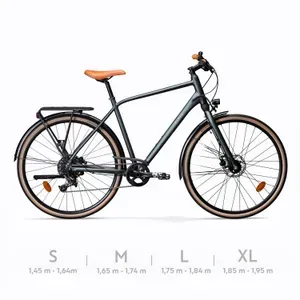 Mestský bicykel - Mestský bicykel LD 900 na dlhé trasy s vysokým rámom modrozelený Mestský bicykel - Mestský bicykel LD 900 na dlhé trasy s vysokým rámom modrozelený